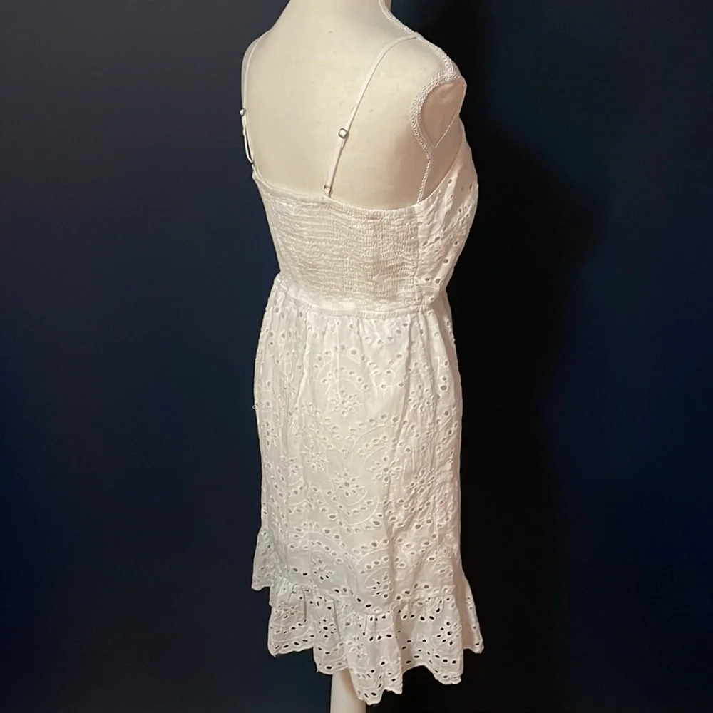 Japna Eyeless Dress White Spaghetti Straps - Picture 4 of 8